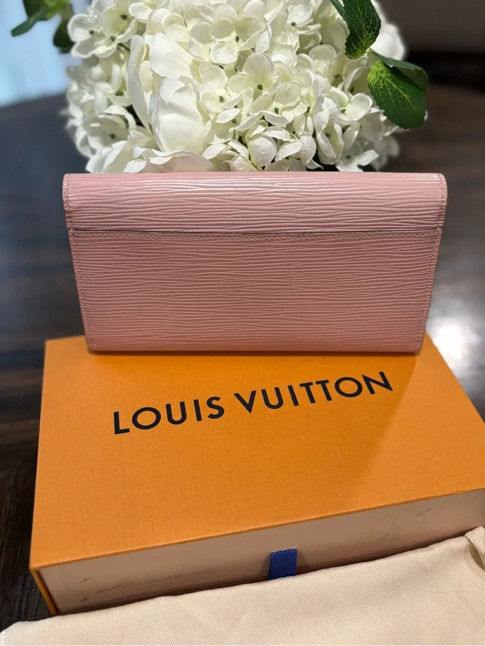 Louis Vuitton Pink Epi Leather Envelope Wallet